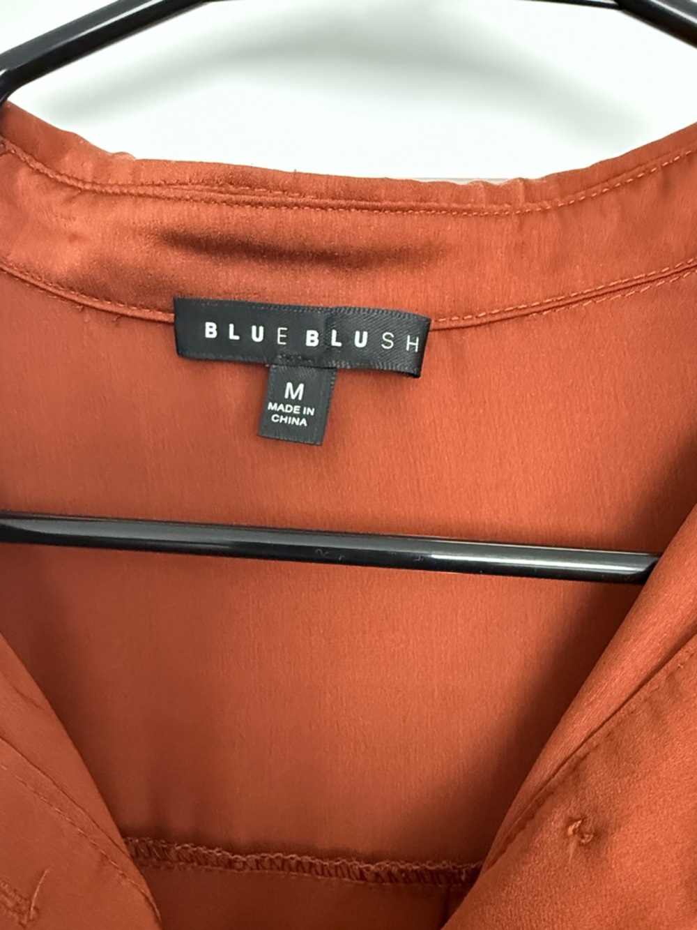 Blue Blush Rust Button Up Dress - Picture 2 of 3